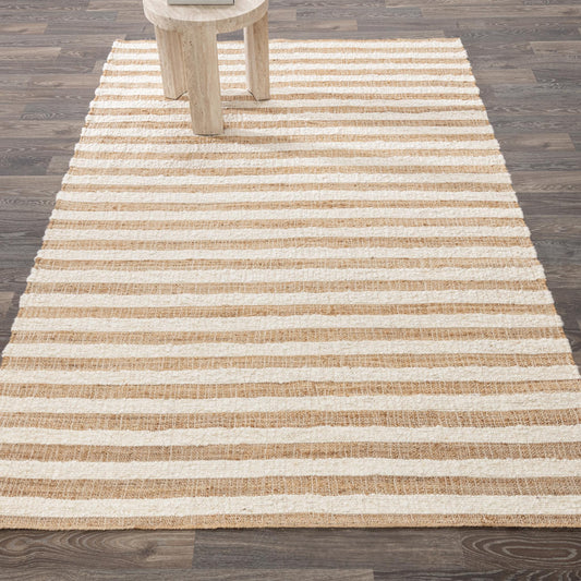 Rhodes Stripe Rug - Natural/Ivory