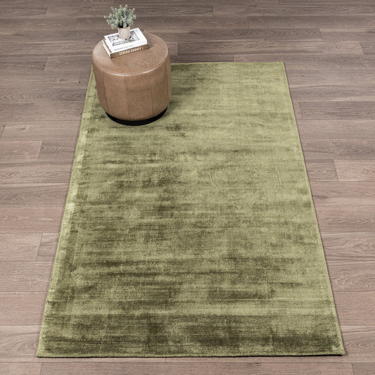 Berlin Distressed Rug - Olive Green