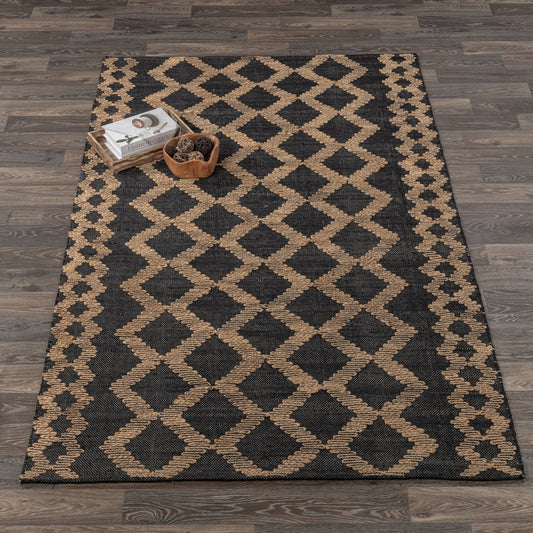 Gobi Rug - Black/Natural
