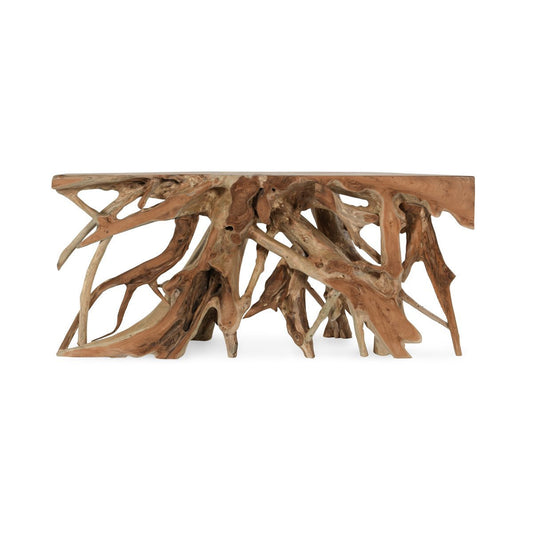 Cypress Teak Root Console Table 70-71" - Natural