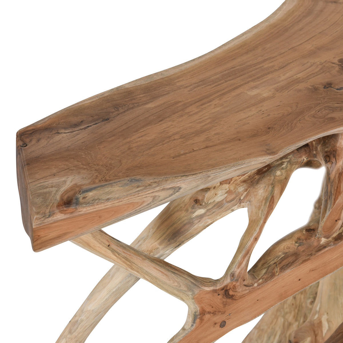 Cypress Teak Root Console Table 70-71" - Natural
