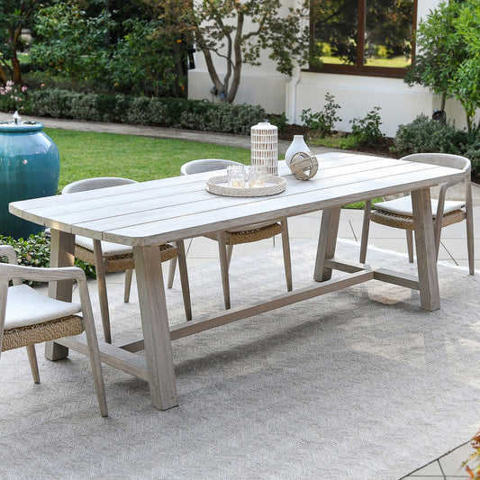 Agnes Outdoor Rectangle Dining Table - Gray