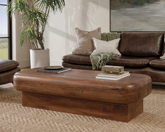 Craig Rectangle Coffee Table - Acorn Brown