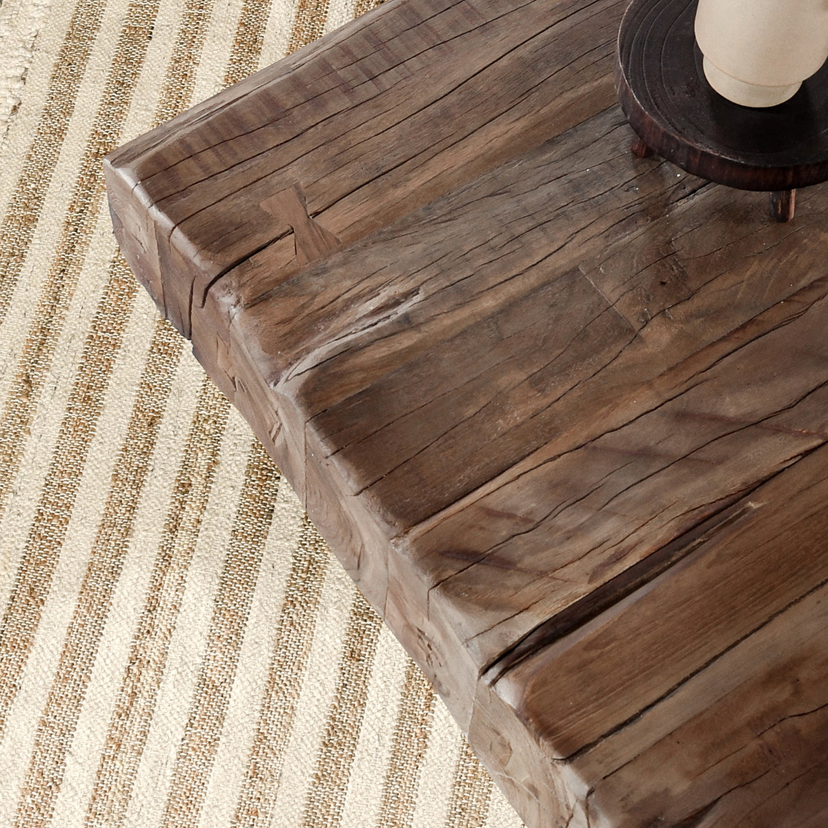 Duarte Rectangle Coffee Table - Rustic Brown