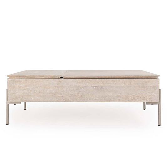 Rocklin Double Round Lift Top Coffee Table - White