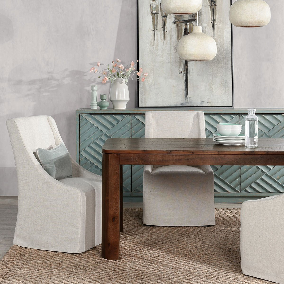 Nemi Rectangle Dining Table - Rustic Brown