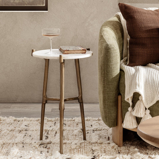 Halley Accent Table - White