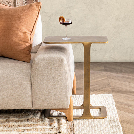 Geanna Accent Table - Brass