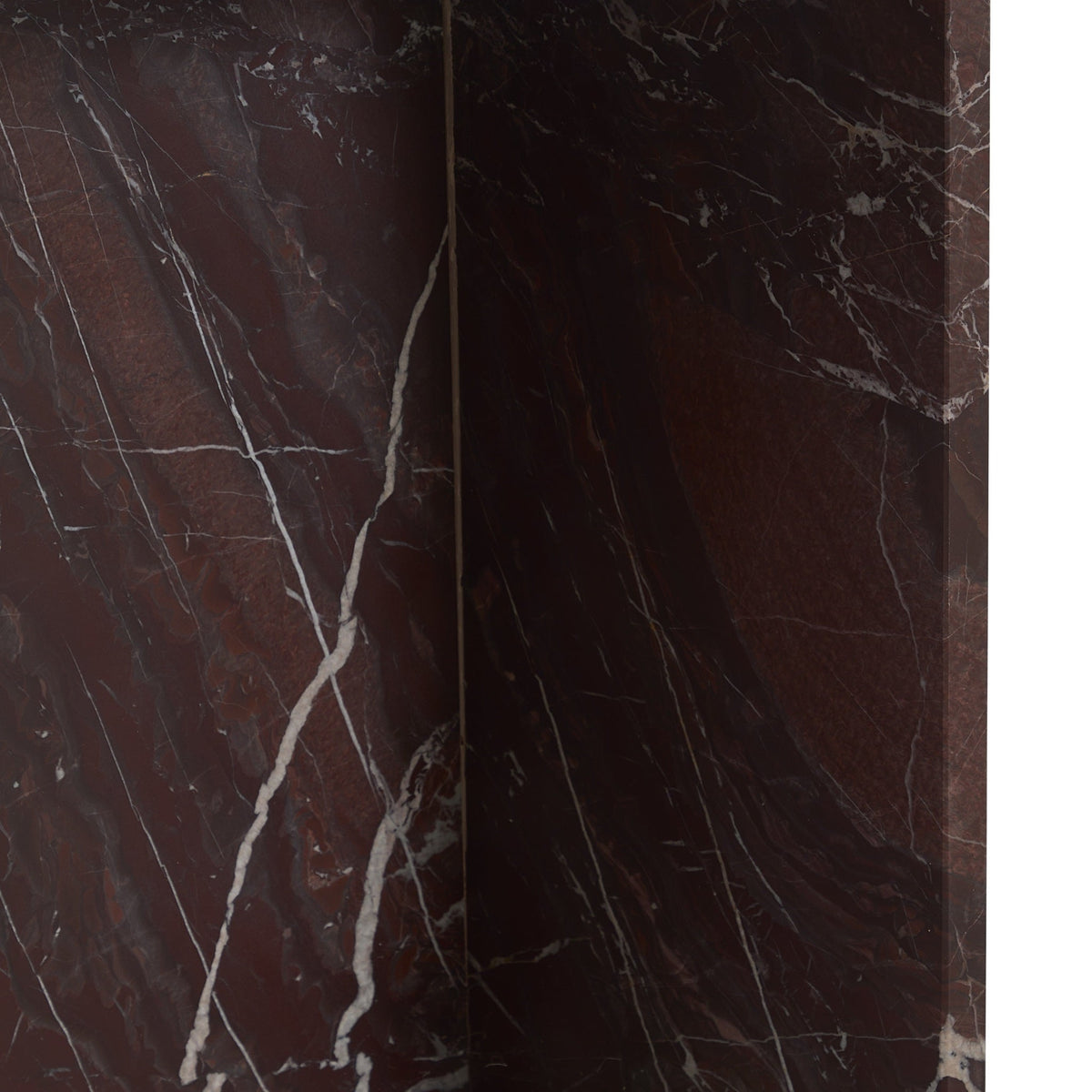 Bexly Marble Square End Table - Merlot