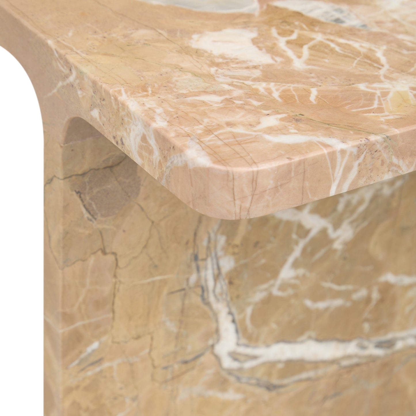 Delaney Marble Rectangle Accent Table