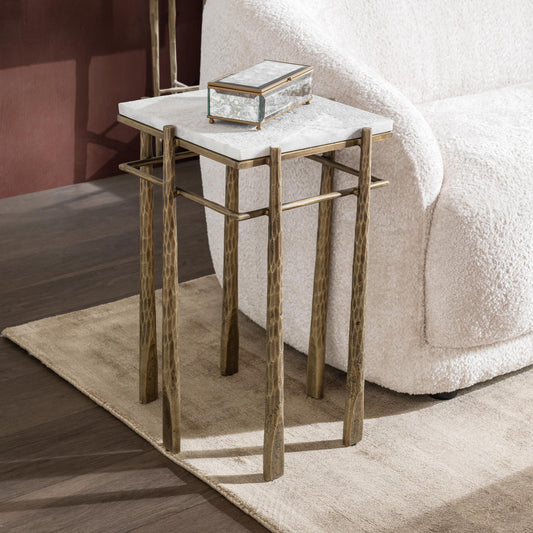 Jasmine End Table - Moonstone White