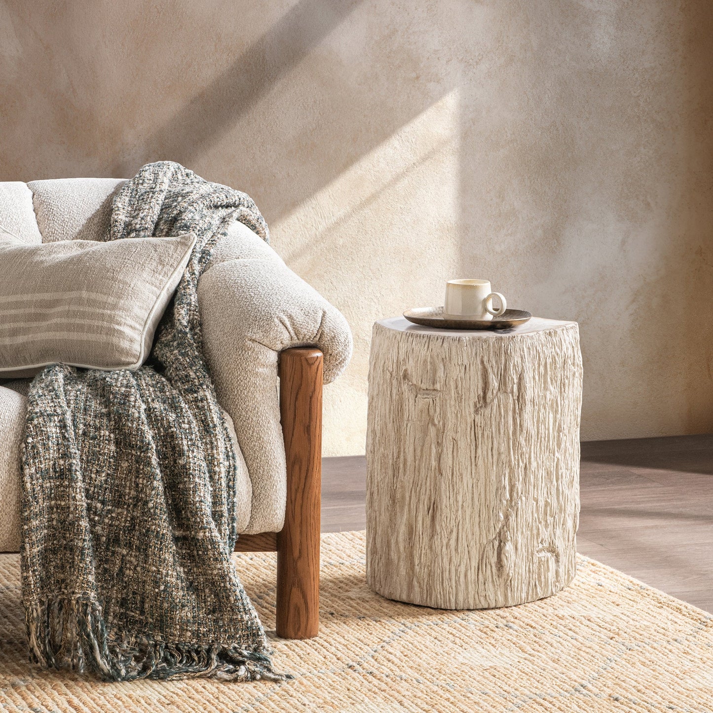 Messi End Table - Coastal Birch
