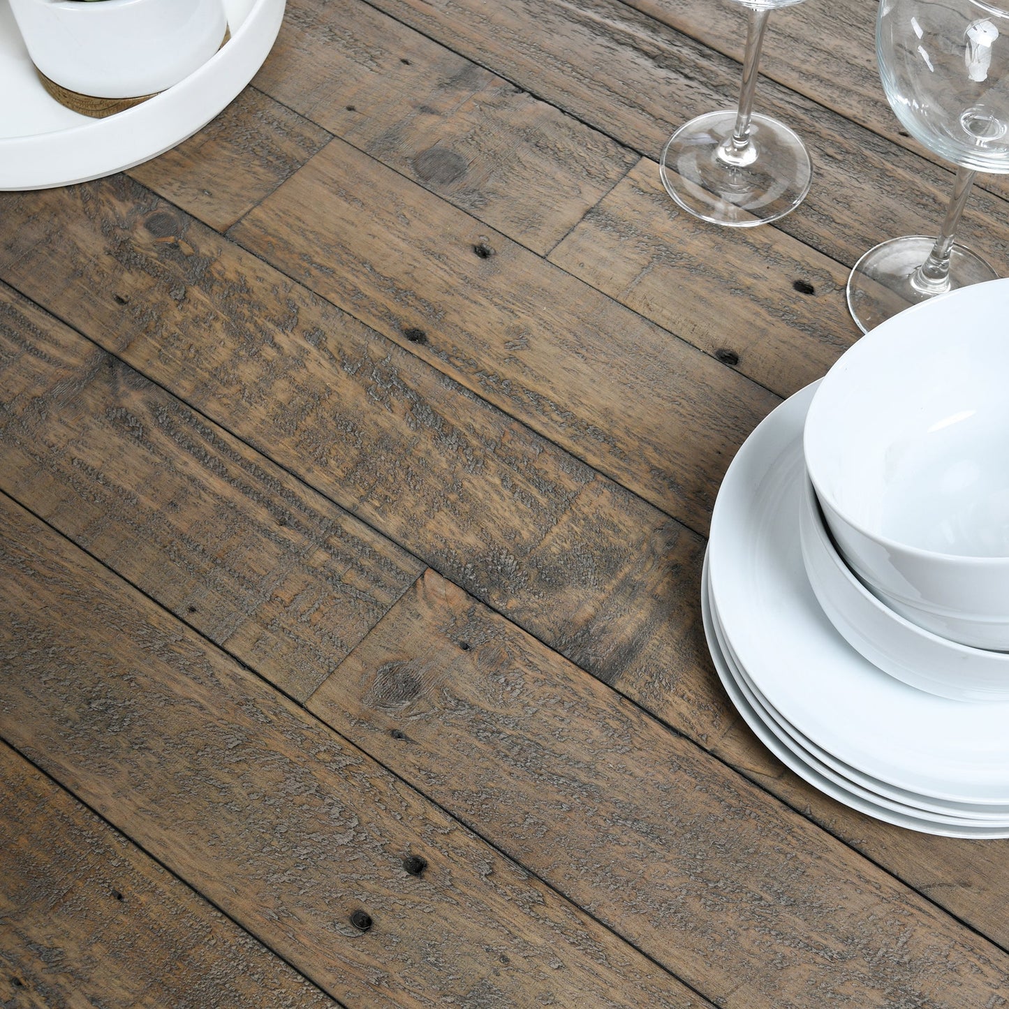 Tuscany 84"-106" Extendable Dining Table - Distressed Brown
