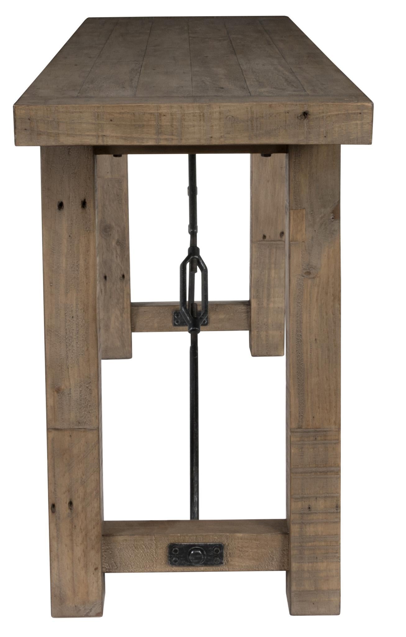 Tuscany 60" Console Table Distressed Brown