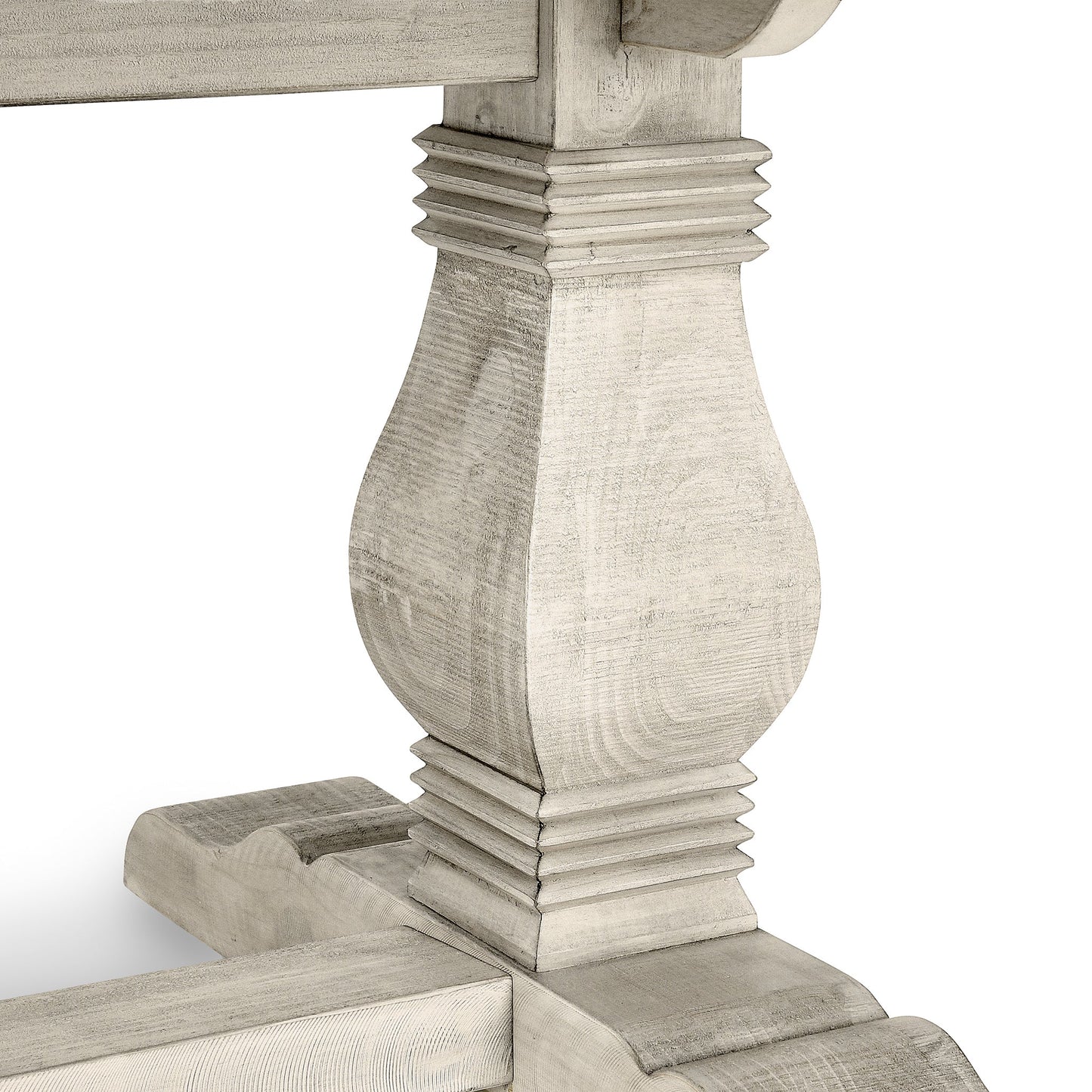 Caleb 94" Dining Table Distressed Ivory