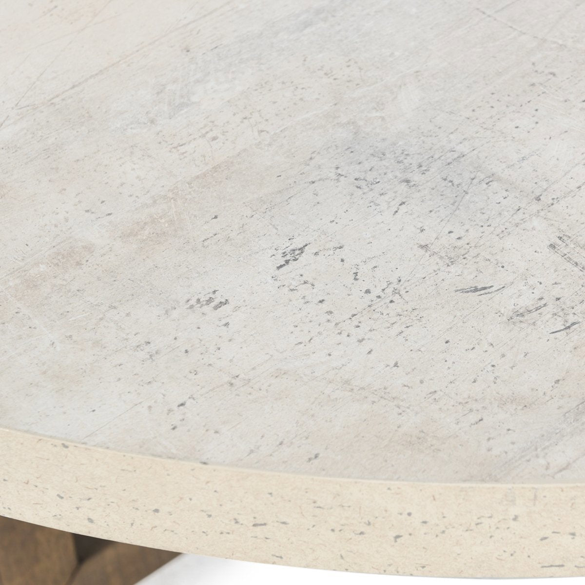 Aspen Round Coffee Table - Antique White/Distressed Brown
