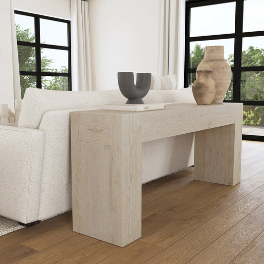 Bristol Rectangle Console Table - Aged Cream