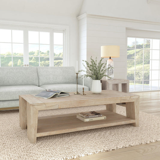 Troy Rectangle Coffee Table - Aged Cream