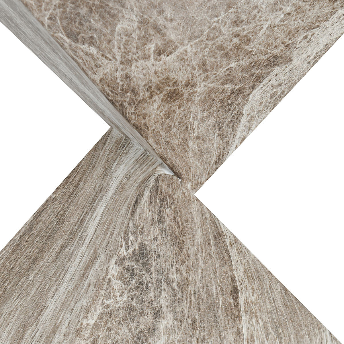 Adler Outdoor Concrete Accent Table - Brown/Ivory
