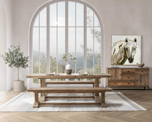 Dita 94" Dining Table Natural Pine