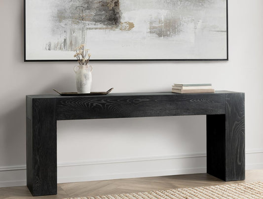 Bristol Rectangle Console Table - Aged Black