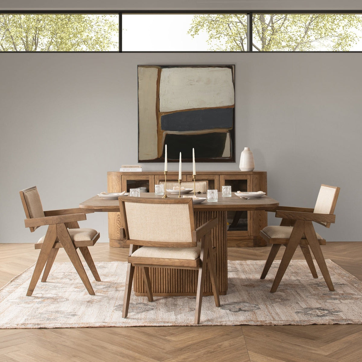 Vander Square Dining Table - Tawny Brown