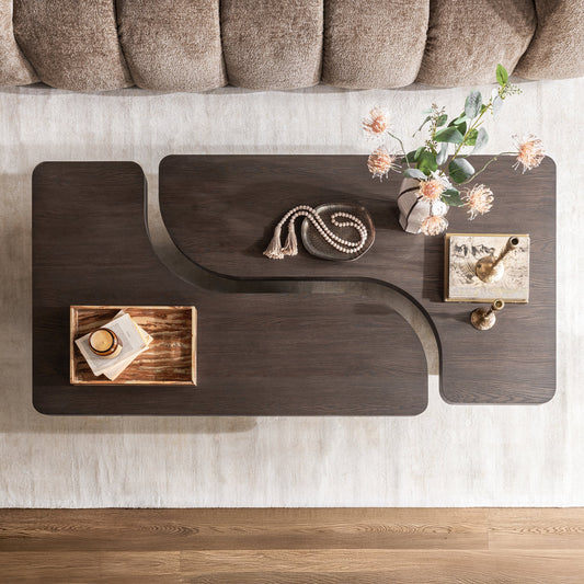 Melina 71" 2 Piece Coffee Table - Havana Brown