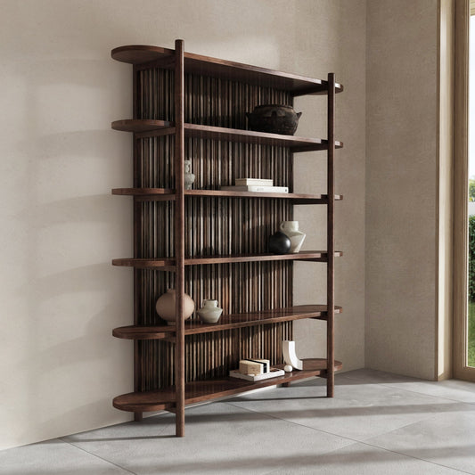 Redford Bookcase - Bark Brown