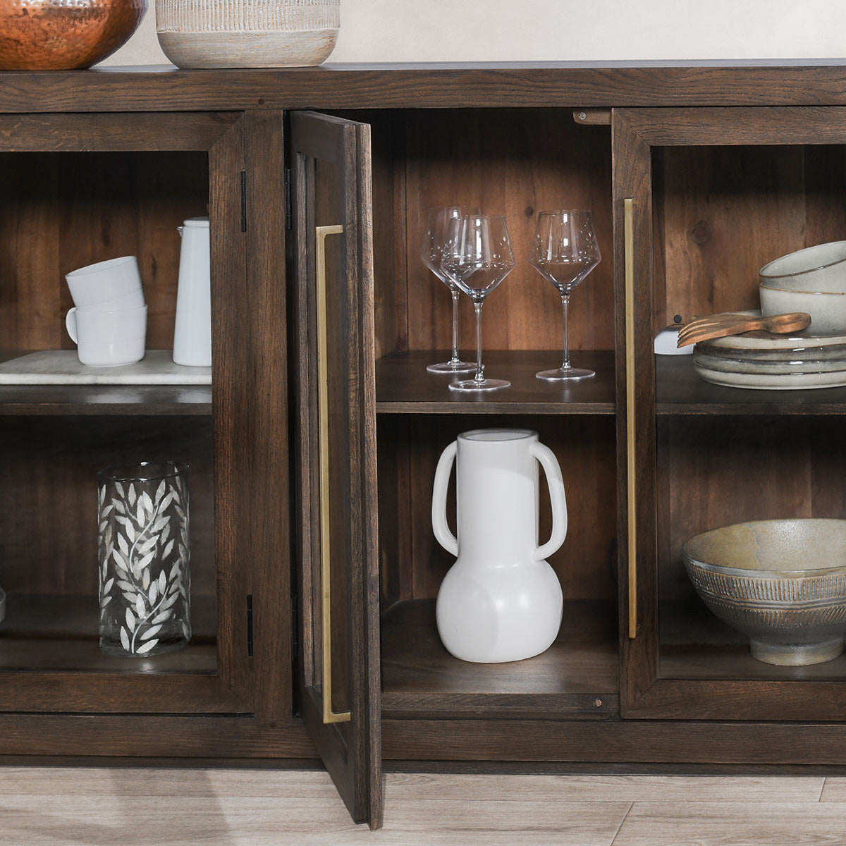 Bradley 6Dr Cabinet - Landmark Brown