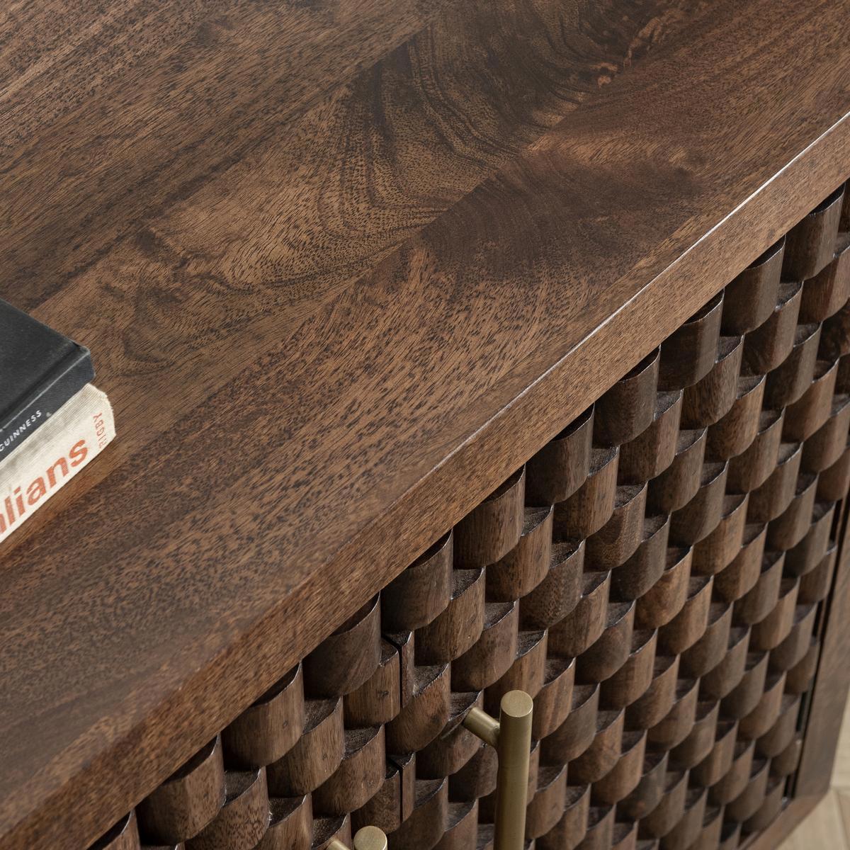 Norwood 2Dr Cabinet - Bark Brown