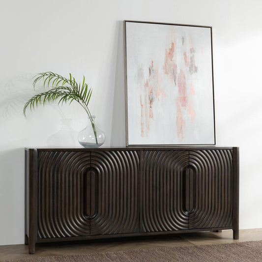 Colson 4Dr Cabinet - Dark Brown