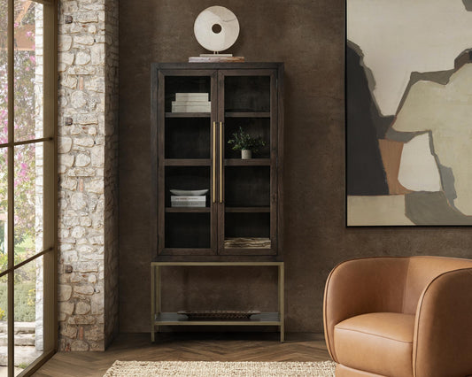 Freemont Tall Cabinet - Kona Brown