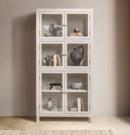 Hera Display Cabinet - Creamwood
