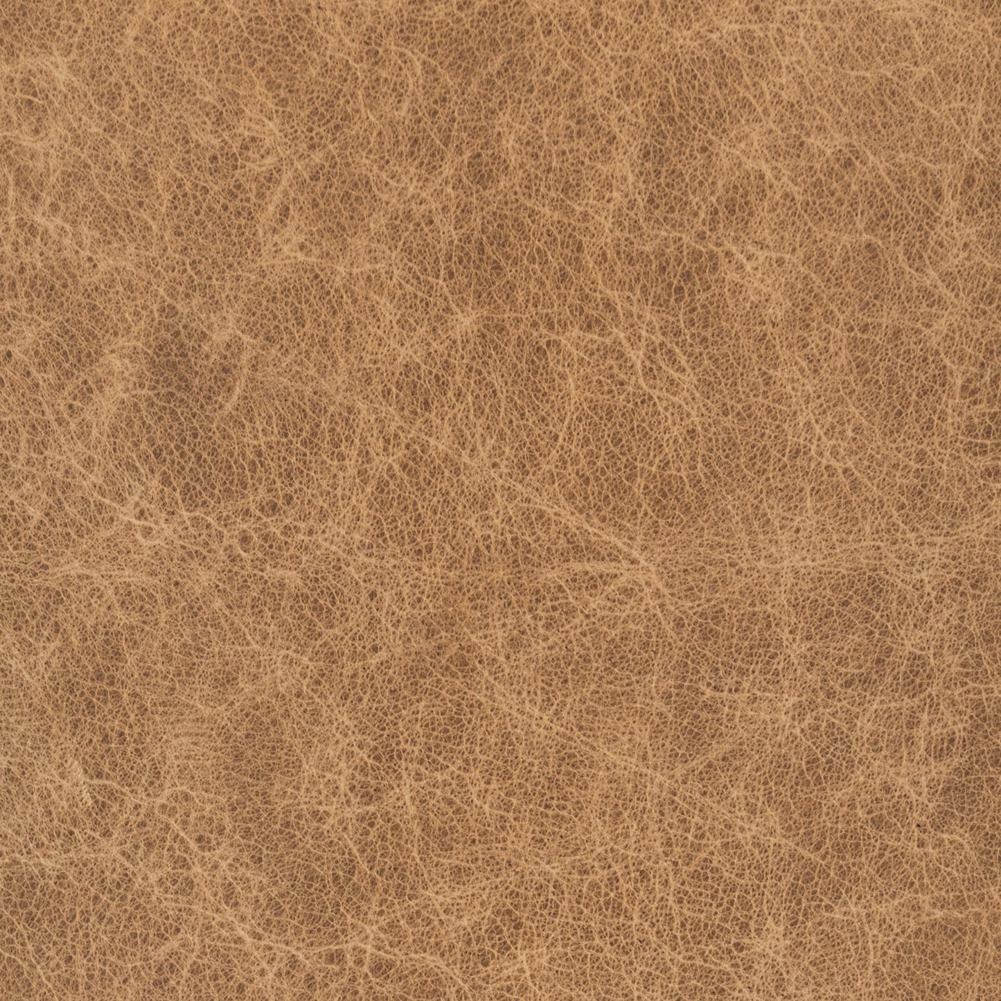 Millo Leather Round Ottoman - Sedona Brown