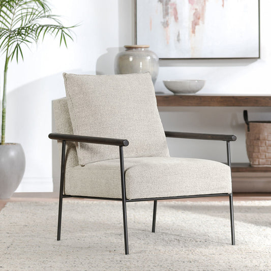 Cohen Upholstered Accent Chair - Ivory