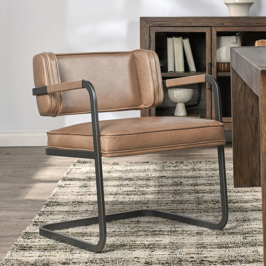Fonda Leather Dining Chair - Adobe Tan