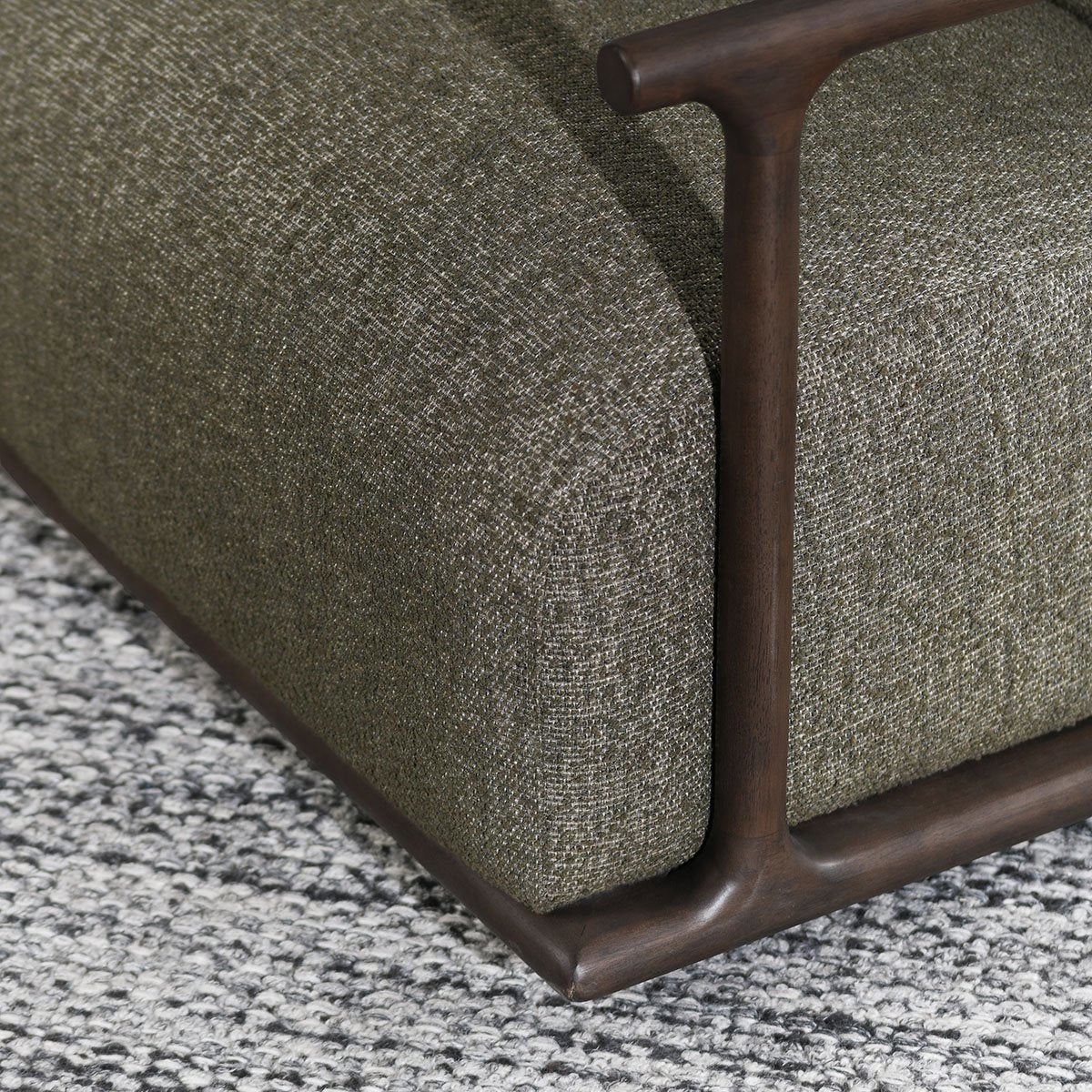 Lucia Upholstered Swivel Chair - Kale Green