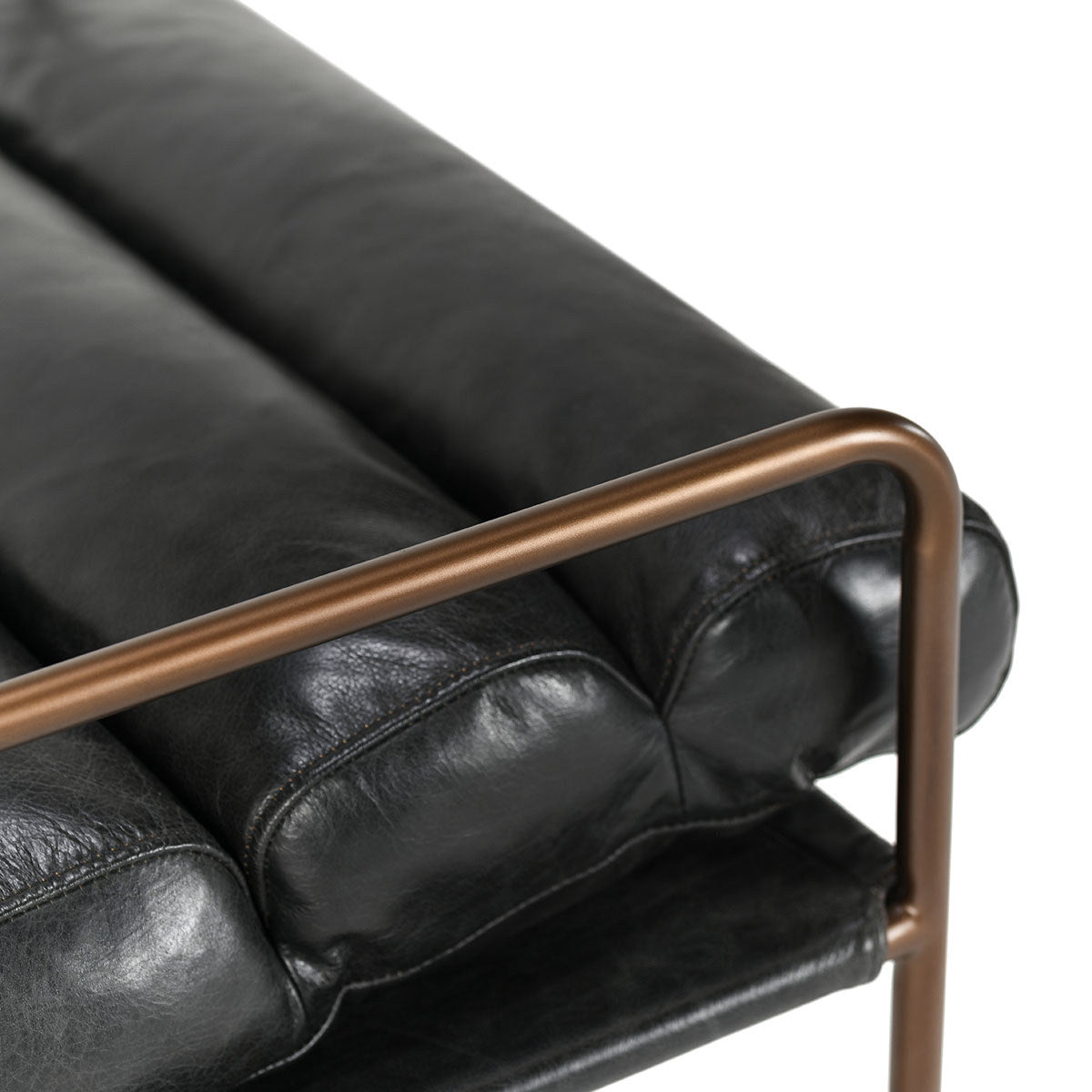 Argo Leather Accent Chair - Jet Black