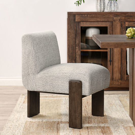 Chelsea Upholstered/Wood Dining Chair - Pixel Ivory