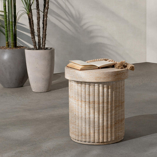 Selah Outdoor Stool - Beige