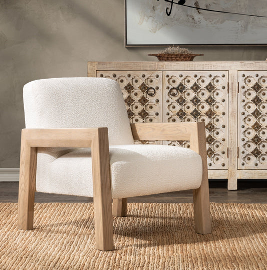 Aliza Upholstered Accent Chair - Ivory