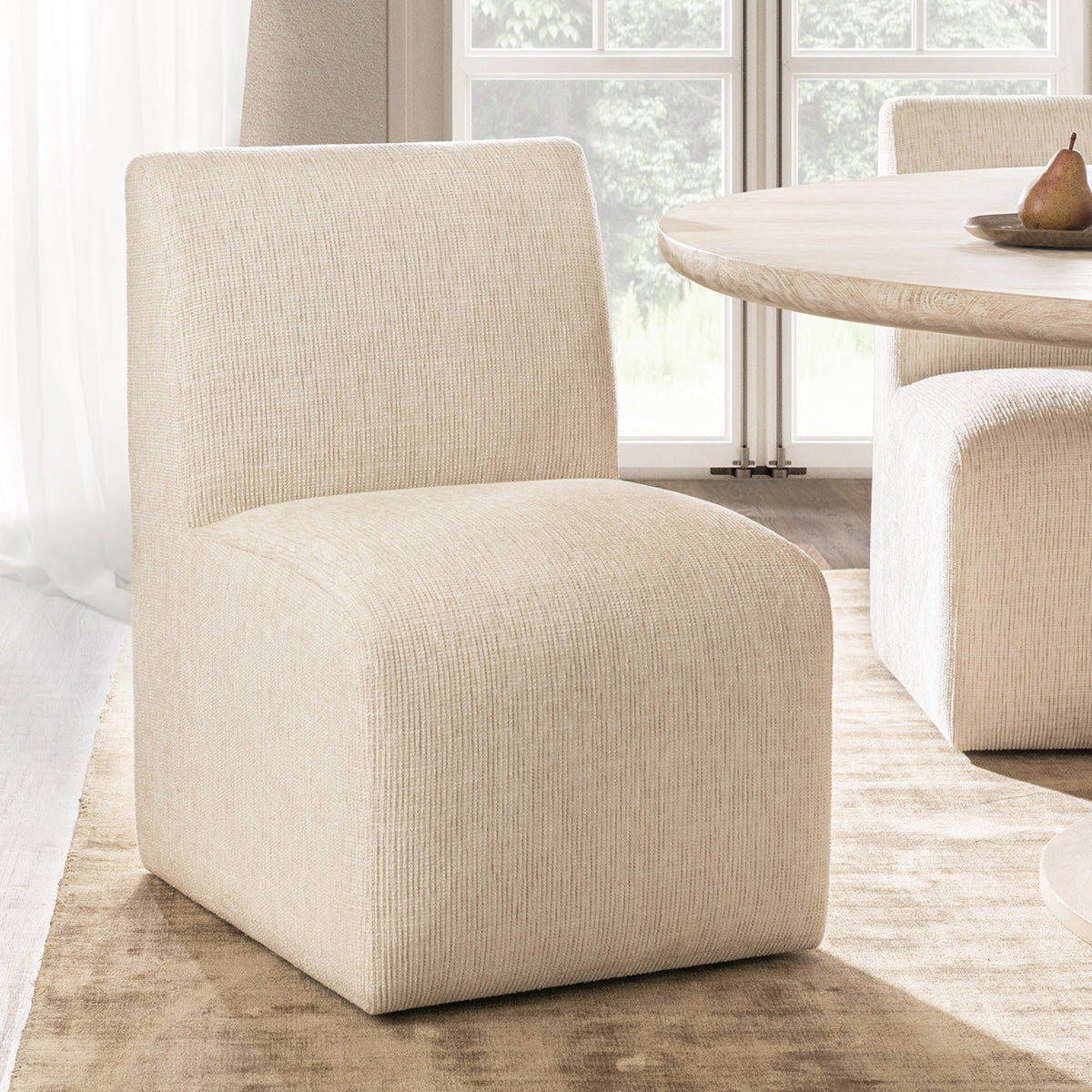 Brighton Upholstered Dining Chair - Beige Vanilla