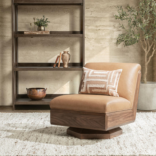 Myla Swivel Accent Chair - Tan