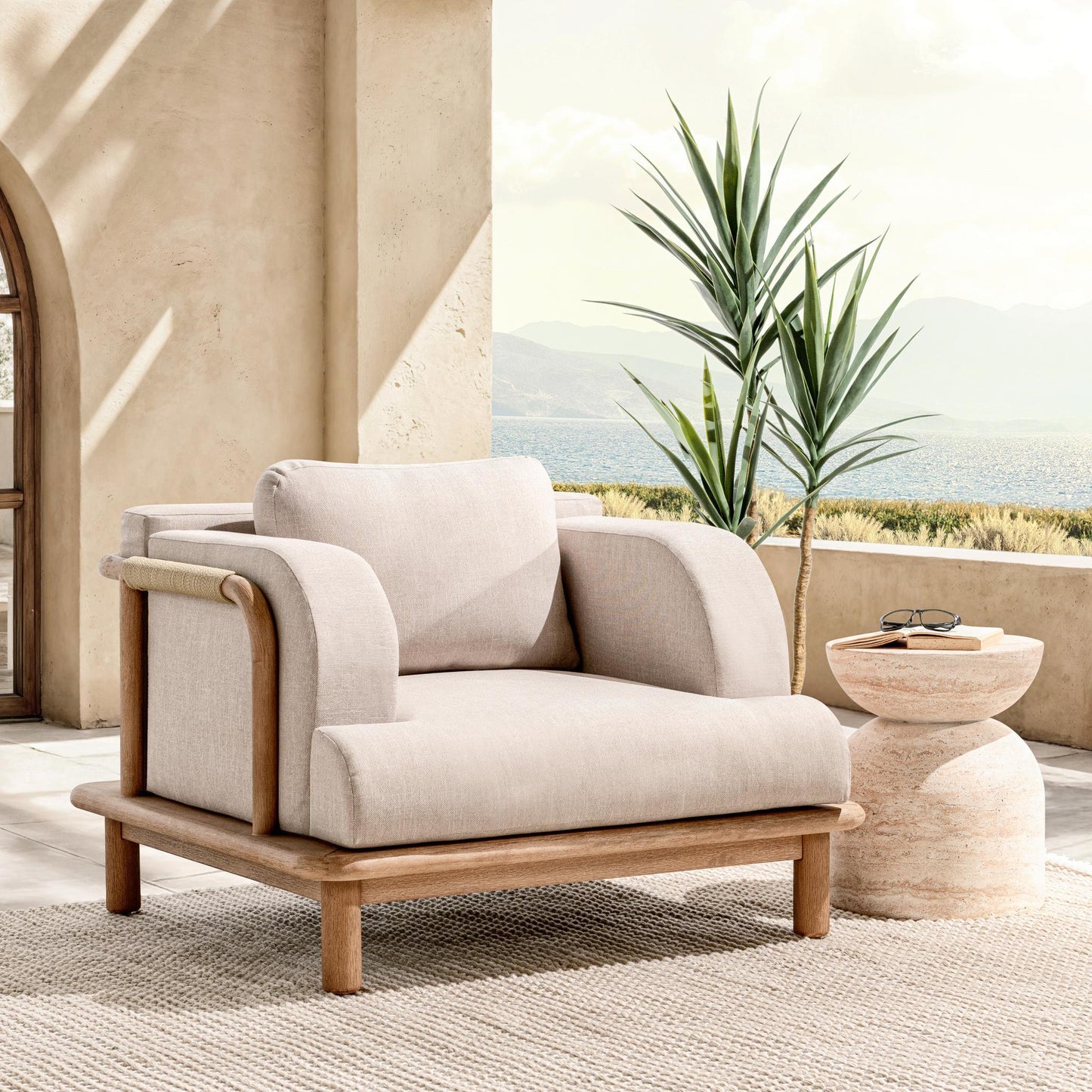 Dawson Outdoor Accent Chair - Butterscotch