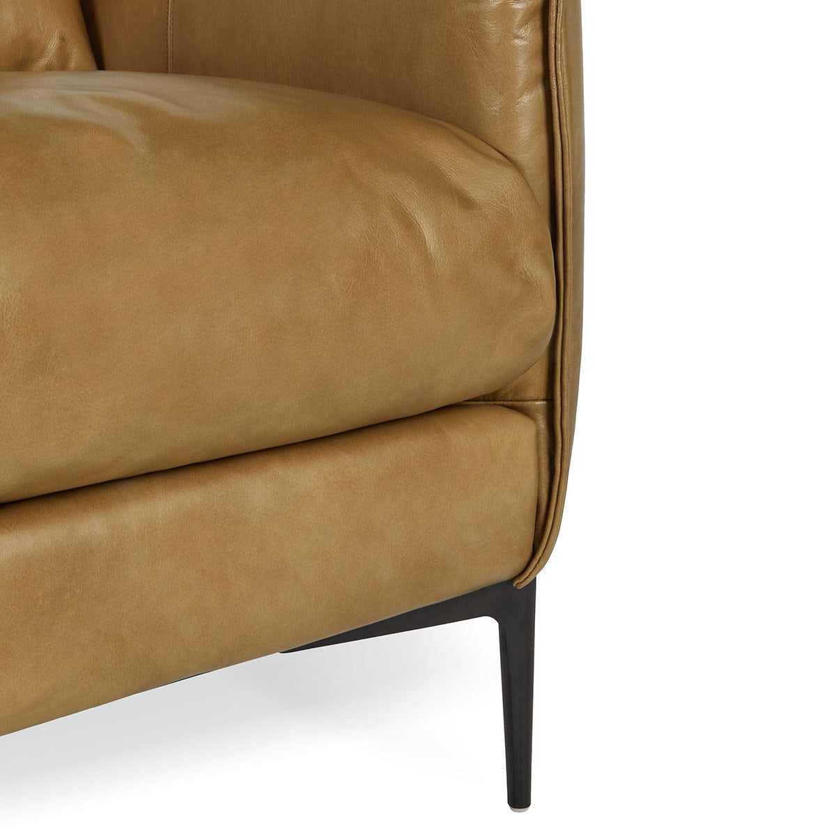 Abigail Leather Club Chair - Adobe Tan