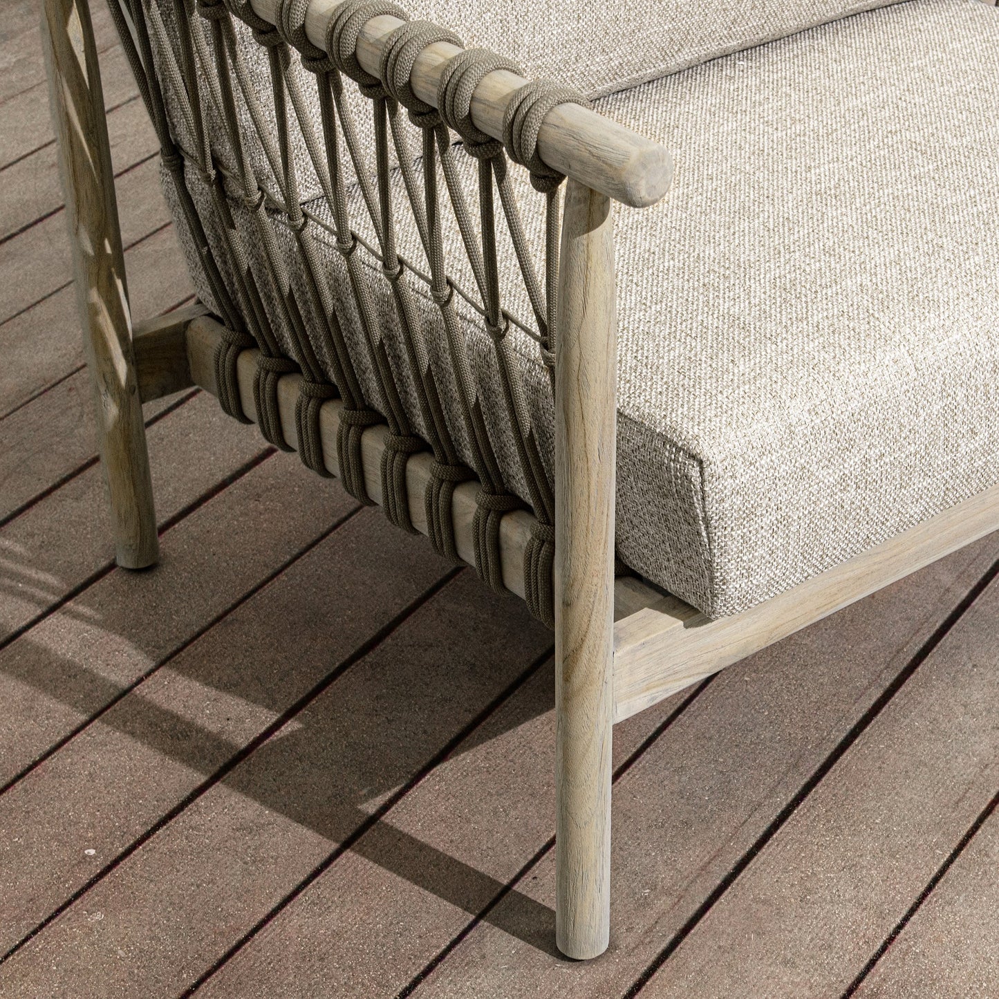Leo Outdoor Accent Chair - Taupe