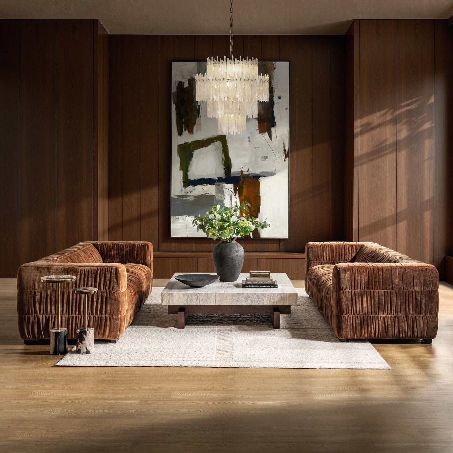 Afeela Upholstered Sofa - Bronze