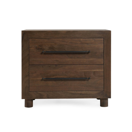 Jaxon 2Dwr Nightstand - Harvest Brown