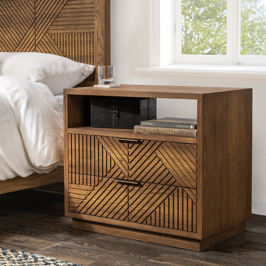 Santa Clara 2Dwr Nightstand - Caramel Brown