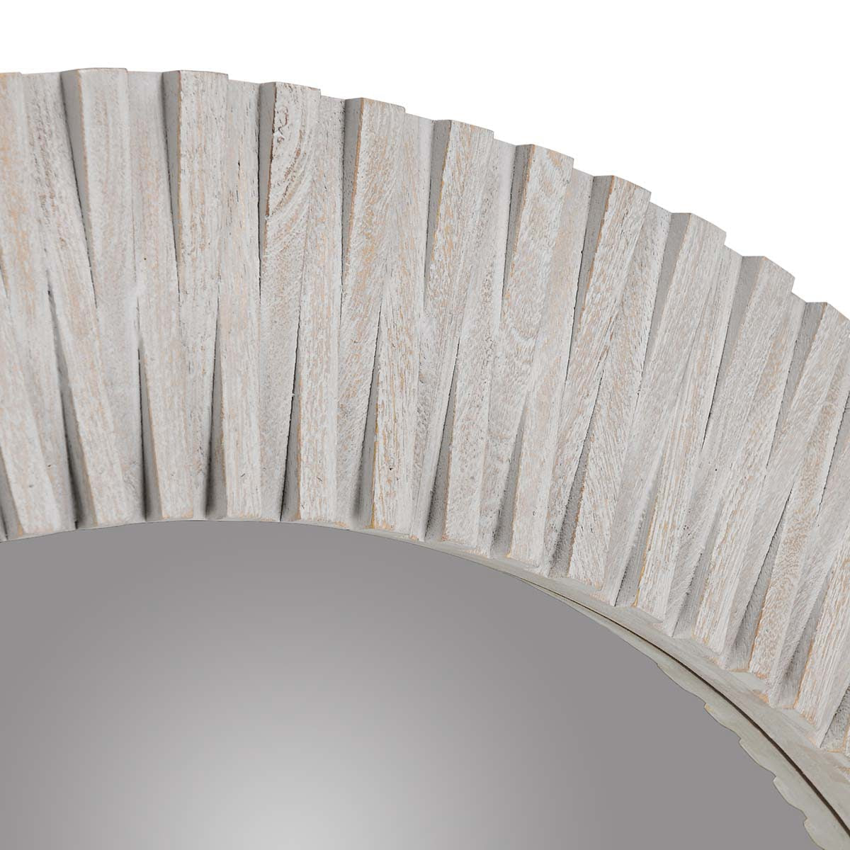 Myrtle Round Mirror - Gray Wash